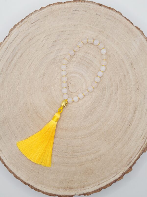 Hand Mala mit Jade gelb