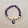 Armband mit Amethyst und Zirbenholzperlen