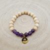 Armband mit Zirbenholz und Amethyst